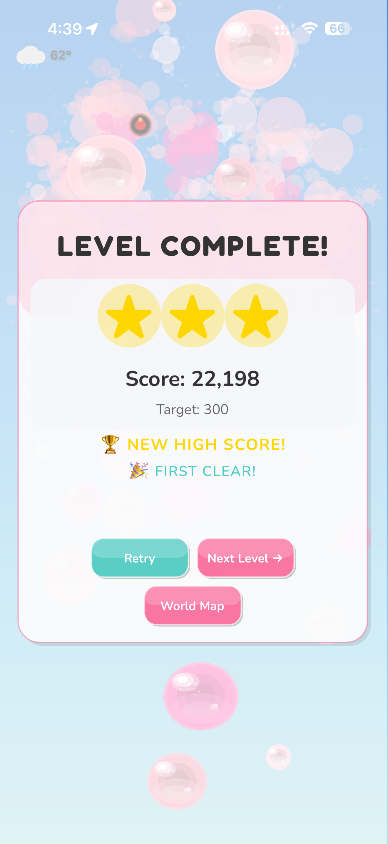 Splat gameplay on iPhone